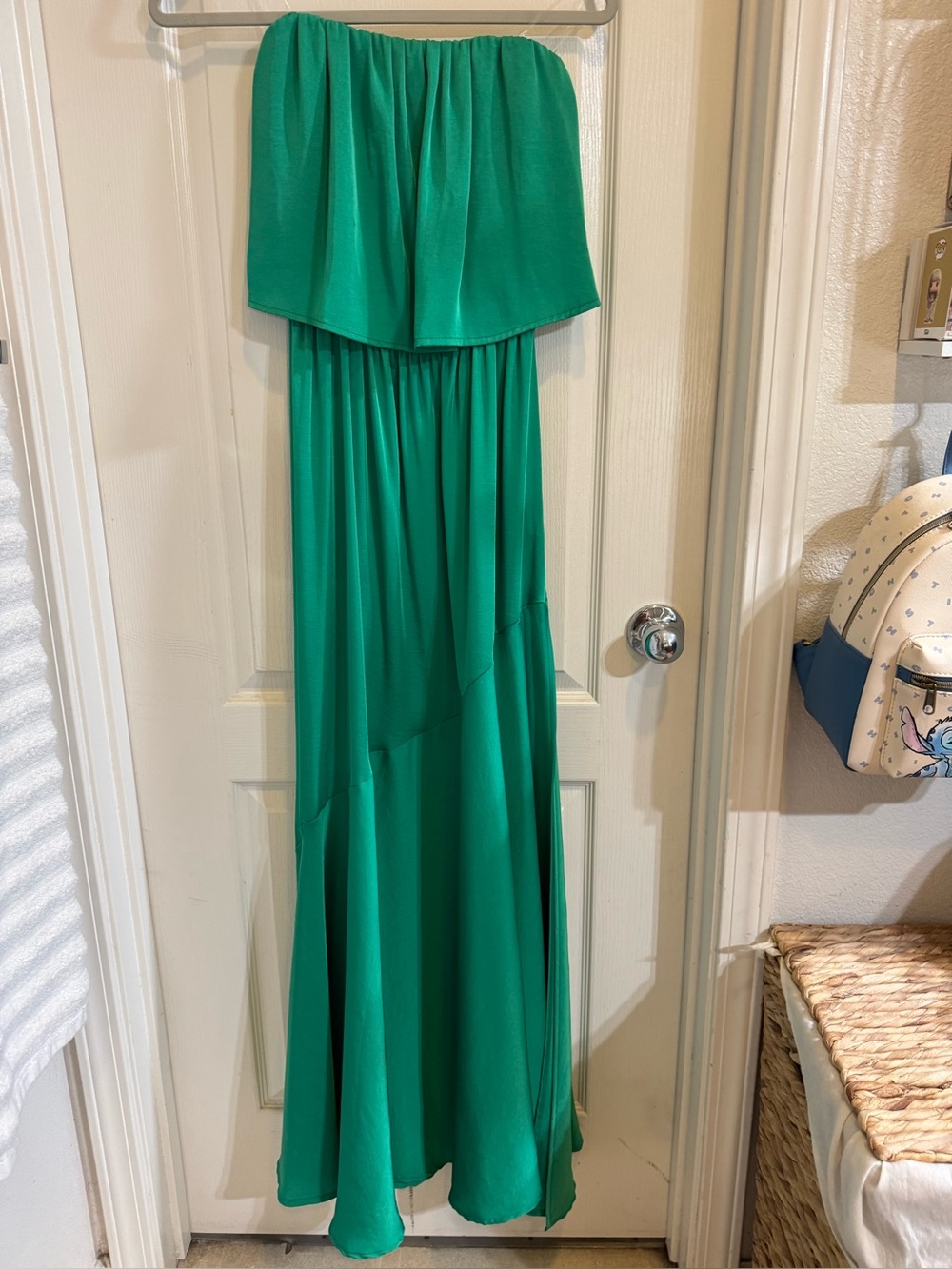 Tyche Strapless Emerald Maxi Gown